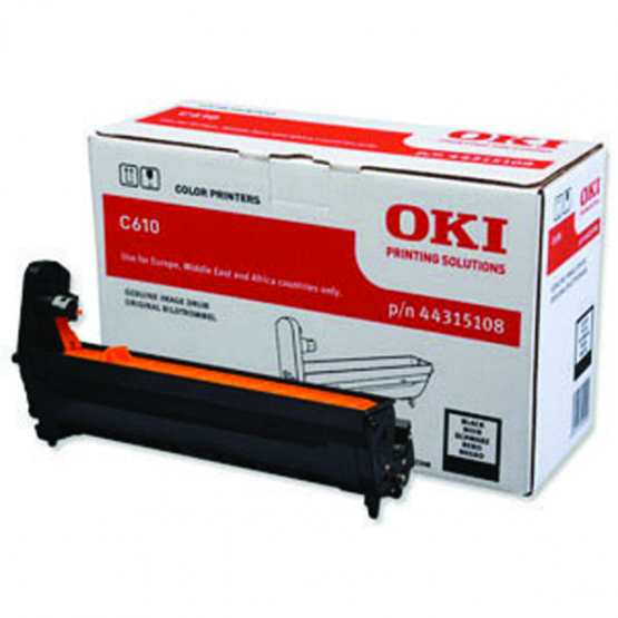 Oki C610 Black Original Imaging Drum (44315108) 